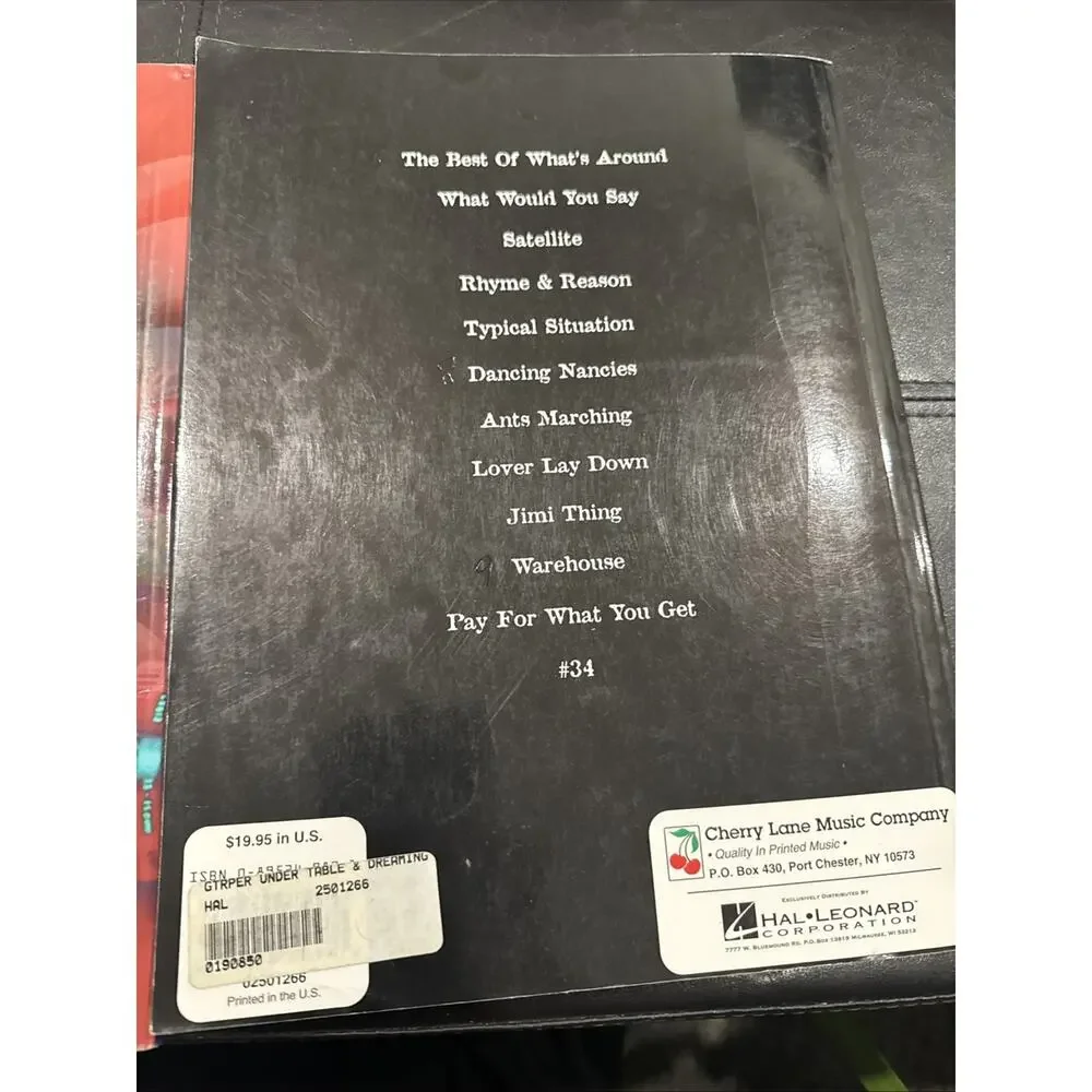 Lot Of 2 Dave Matthew’s Band Song Books Crush And Under The Table and Dreaming